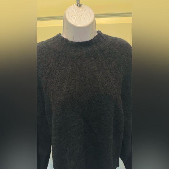 Anthropologie Lions Tie Back Wool Black Cowl Neck Sweater Size XL - Picture 4 of 4